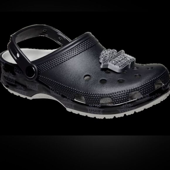 NEW NWT Crocs x Outkast Classic Clog Clogs Black & Silver Size Womens 10 Mens 8 - Picture 4 of 12